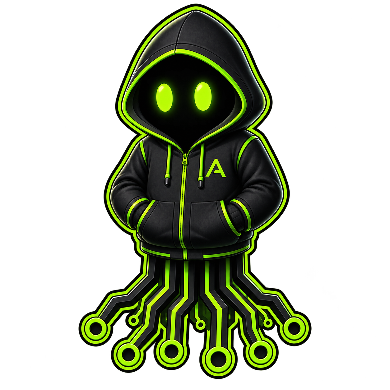 AQROOT mascot watching over the open-source project